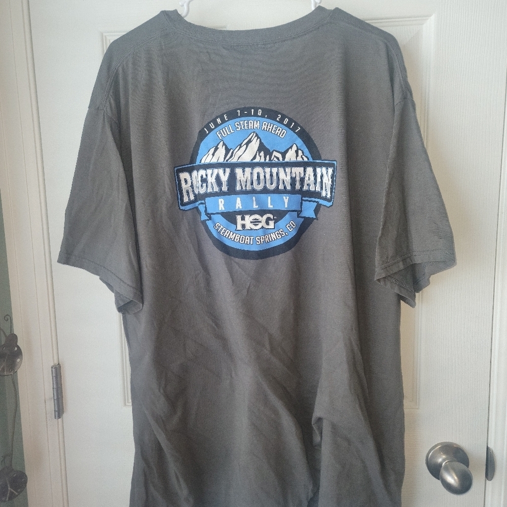 Mens 2017 Hog Rally Steamboat Springs Colorado Short Sleeve Crew Neck SZ 3XL